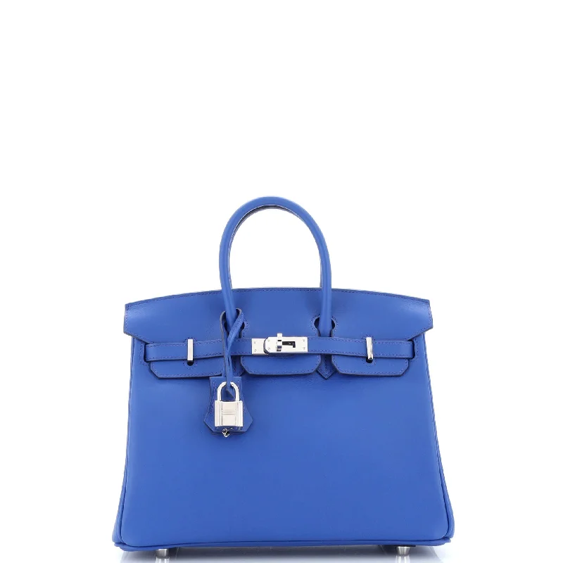 Bags For Playful And Chic Styles Birkin Handbag Bleu Royal Swift with Palladium Hardware 25