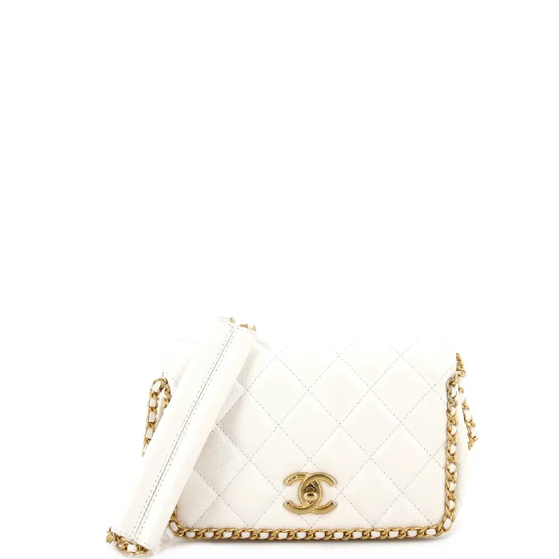 Stylish Bags For Fashion Bloggers With Promotions Chain Around Multi Chain Full Flap Bag Quilted Caviar Mini