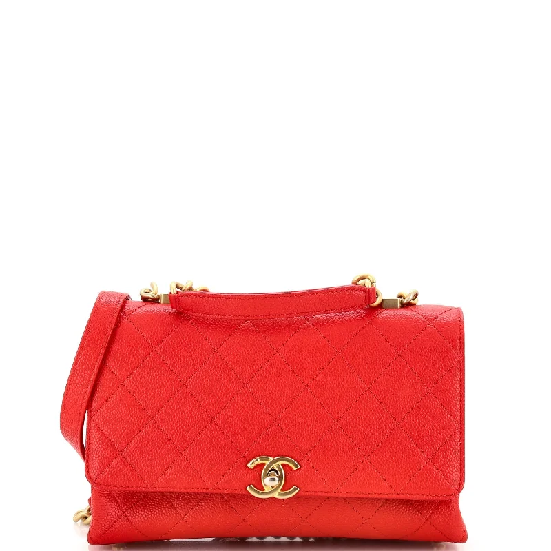 Lightweight Bags With Clearance Prices Chic Affinity Top Handle Bag Stitched Caviar Small