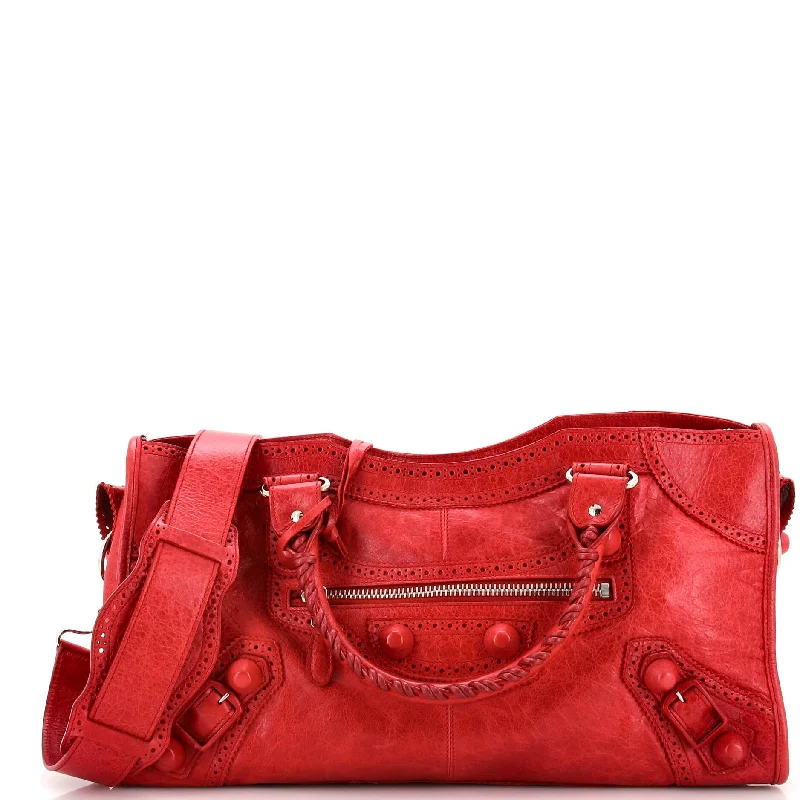 Lightweight And Functional Bags For Travel And Work City Giant Brogues Bag Leather Medium