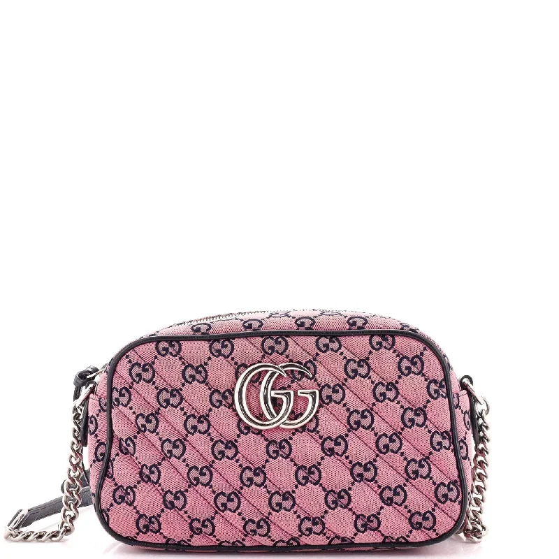 Trendy Bags GG Marmont Shoulder Bag Multicolor Diagonal Quilted GG Canvas Small
