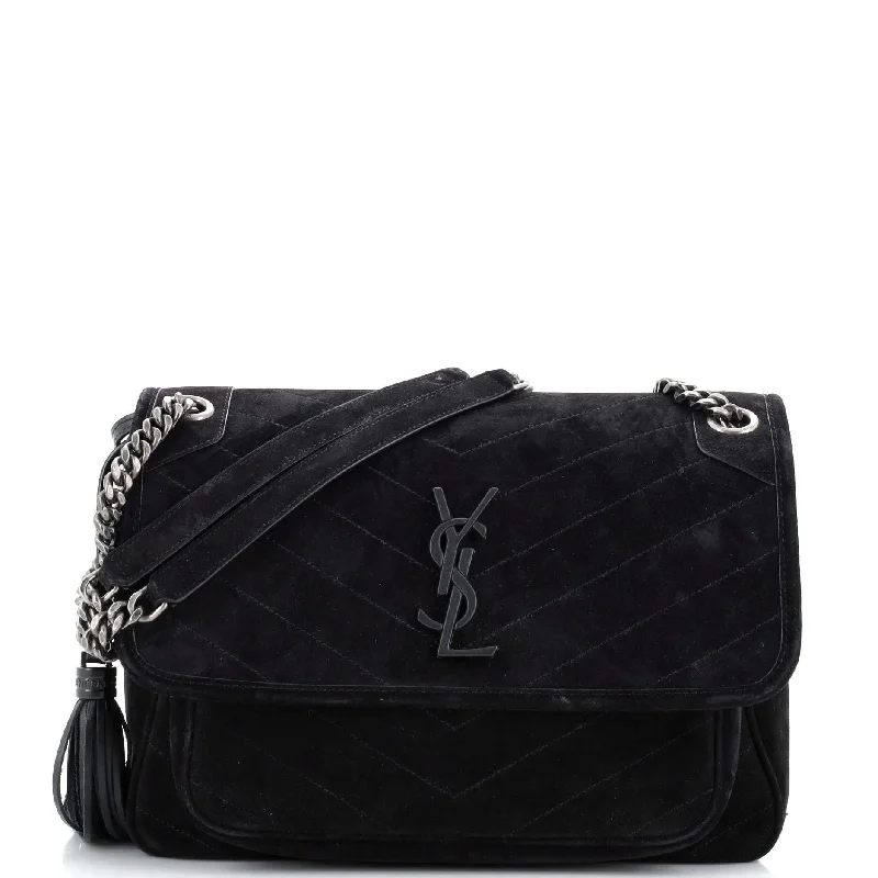 Tsa-Approved Bags For Hassle-Free Airport Security Niki Chain Flap Bag Matelasse Chevron Suede Medium