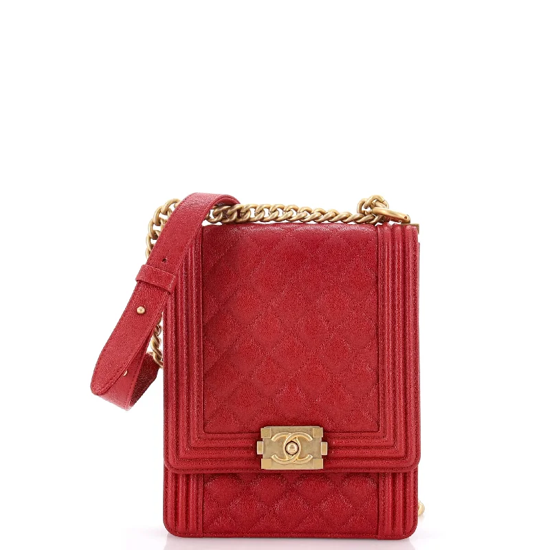 Romantic Valentine's Day Bags With Promotions North South Boy Flap Bag Quilted Caviar Small