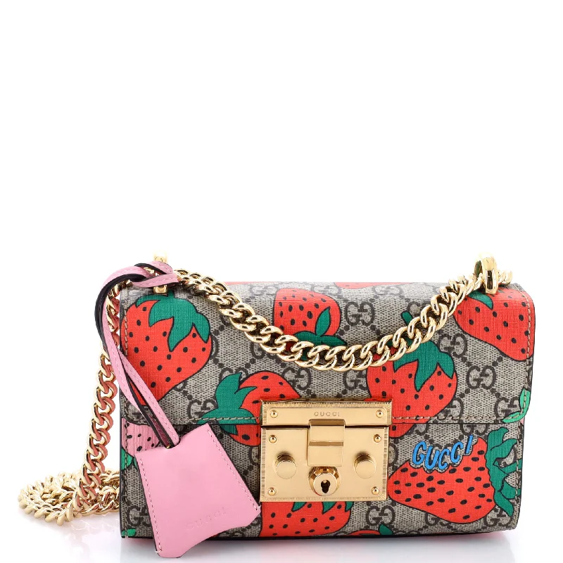 Bags For Urban And Trendy Looks Padlock Shoulder Bag Printed GG Coated Canvas Small