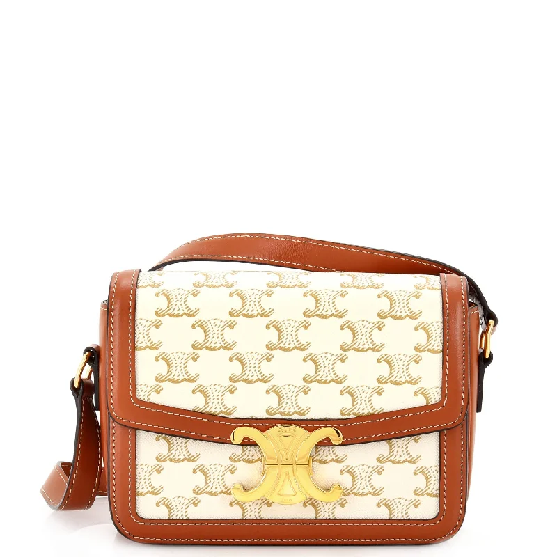 Lightweight And Functional Bags For Travel And Work Triomphe Shoulder Bag Triomphe Coated Canvas Teen