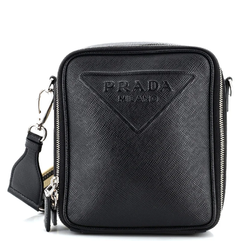 Limited-Time Offers On Trendy And Stylish Bags Vertical Zip Around Logo Shoulder Bag Saffiano Leather